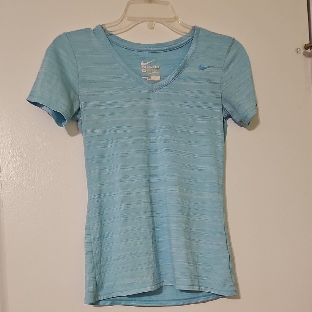 Nike Women's Blue V-Neck Top